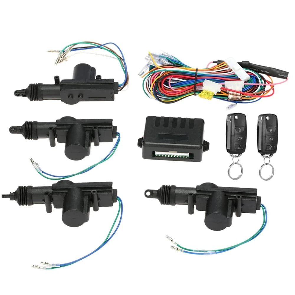 French Style Universal Car Door Lock Keyless Entry System Remote Central Control Locking Kit with Trunk Release Button