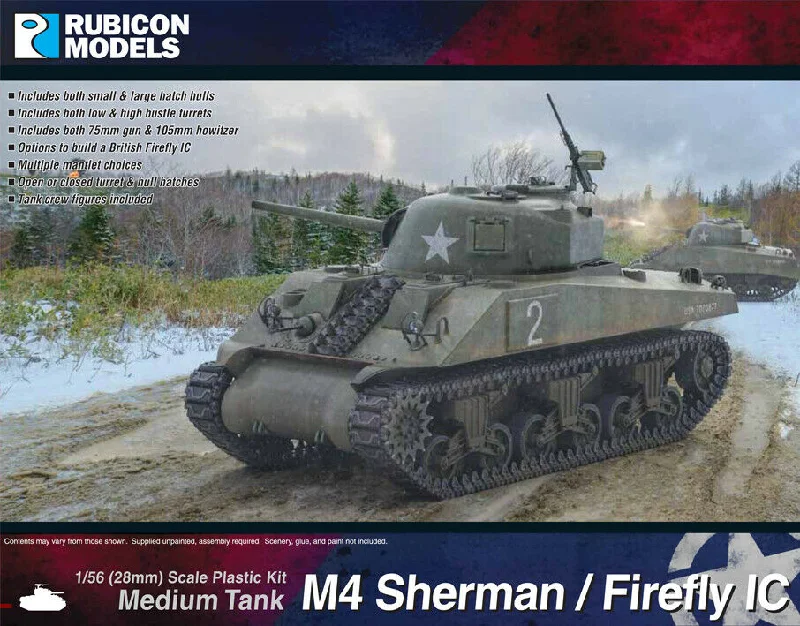 Retro Style Rubicon Models 1/56 M4 Sherman/Firefly IC
