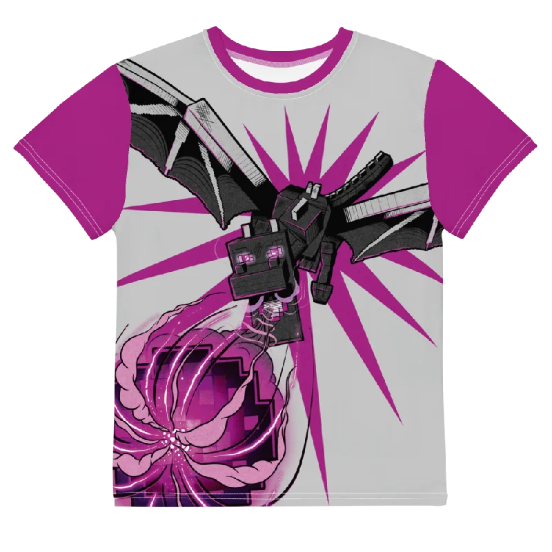 Fresh Comfort Minecraft Ender Dragon Kids Short Sleeve T-Shirt
