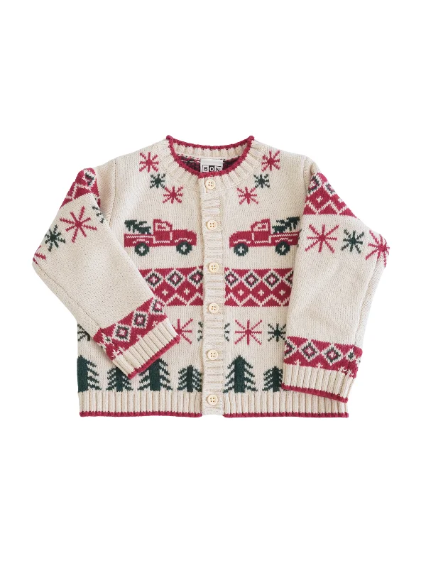 High Street Fashion Joel Christmas Truck Cardigan