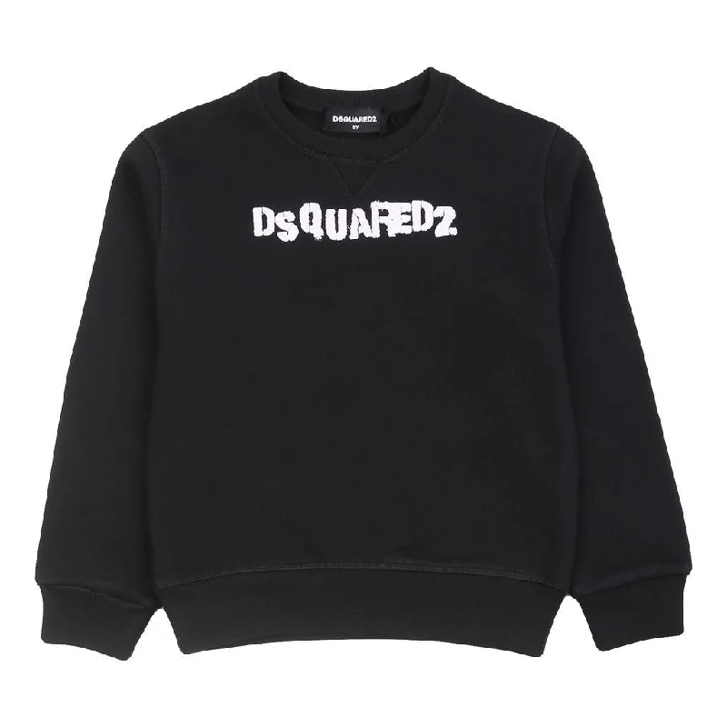 Noble Temperament Black Front Logo Sweatshirt