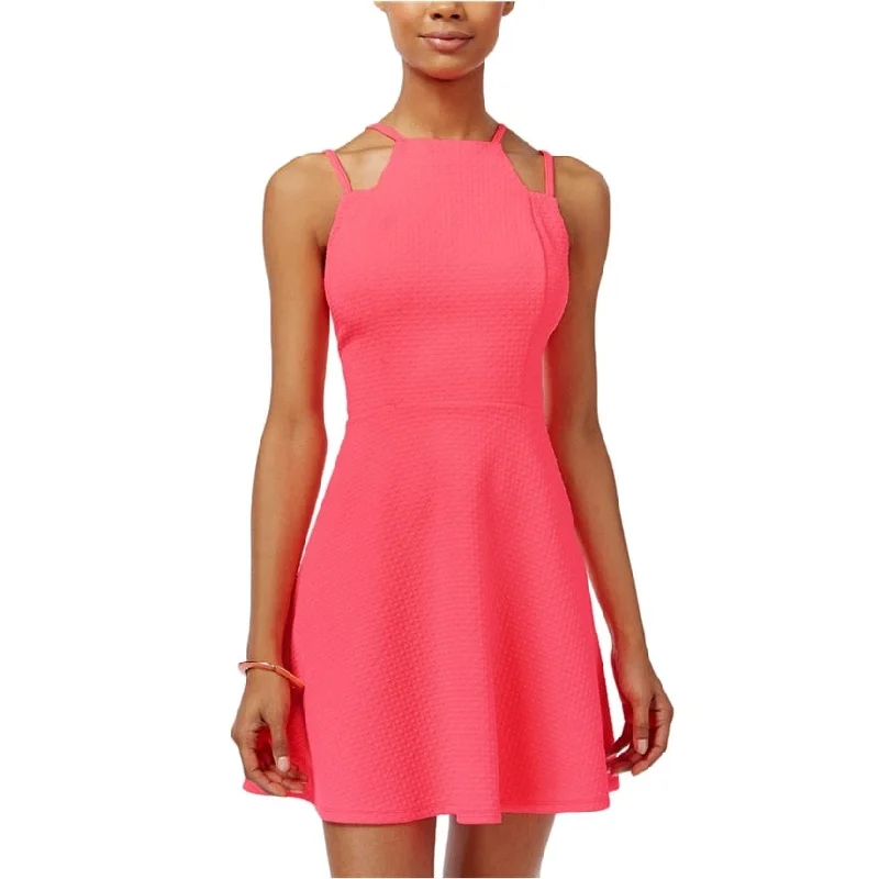 Breathable Comfort Material Girl Womens Quilted A-line Dress, Pink, X-Large