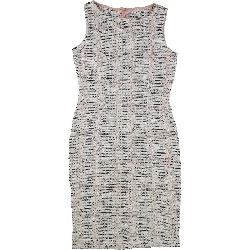 Printed Patterns St. John Womens Space Dyed Ovelay Sheath Dress, Pink, 2