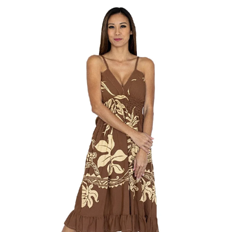 Boutique Recommendation Turtle Fern V-Neck Dress, Made in Hawaii