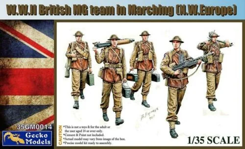 Lazy Home British MG Team Marching (N.W.Europe) Figures