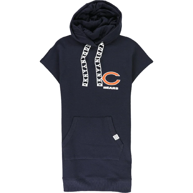 Alice style DKNY Womens Chicago Bears Hoodie Dress, Blue, Small
