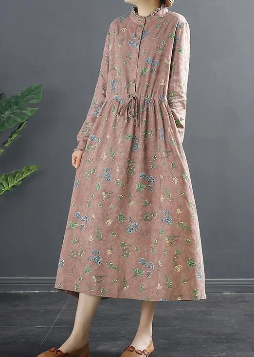 Modernism Organic Print Spring Inspiration Pink Print Dresses