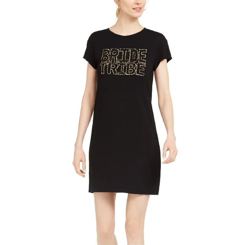 Comfortable Outfits Adrianna Papell Womens Bride Tribe Shirt Dress, Black, Small