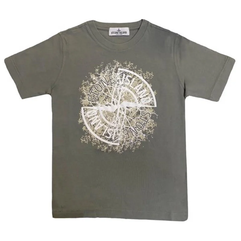 Fashionable Items Stone Island Junior T-shirt Print Dusty Green