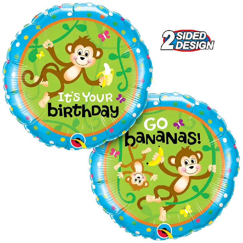 Soft Style 18 inch BIRTHDAY MONKEYS-GO BANANAS