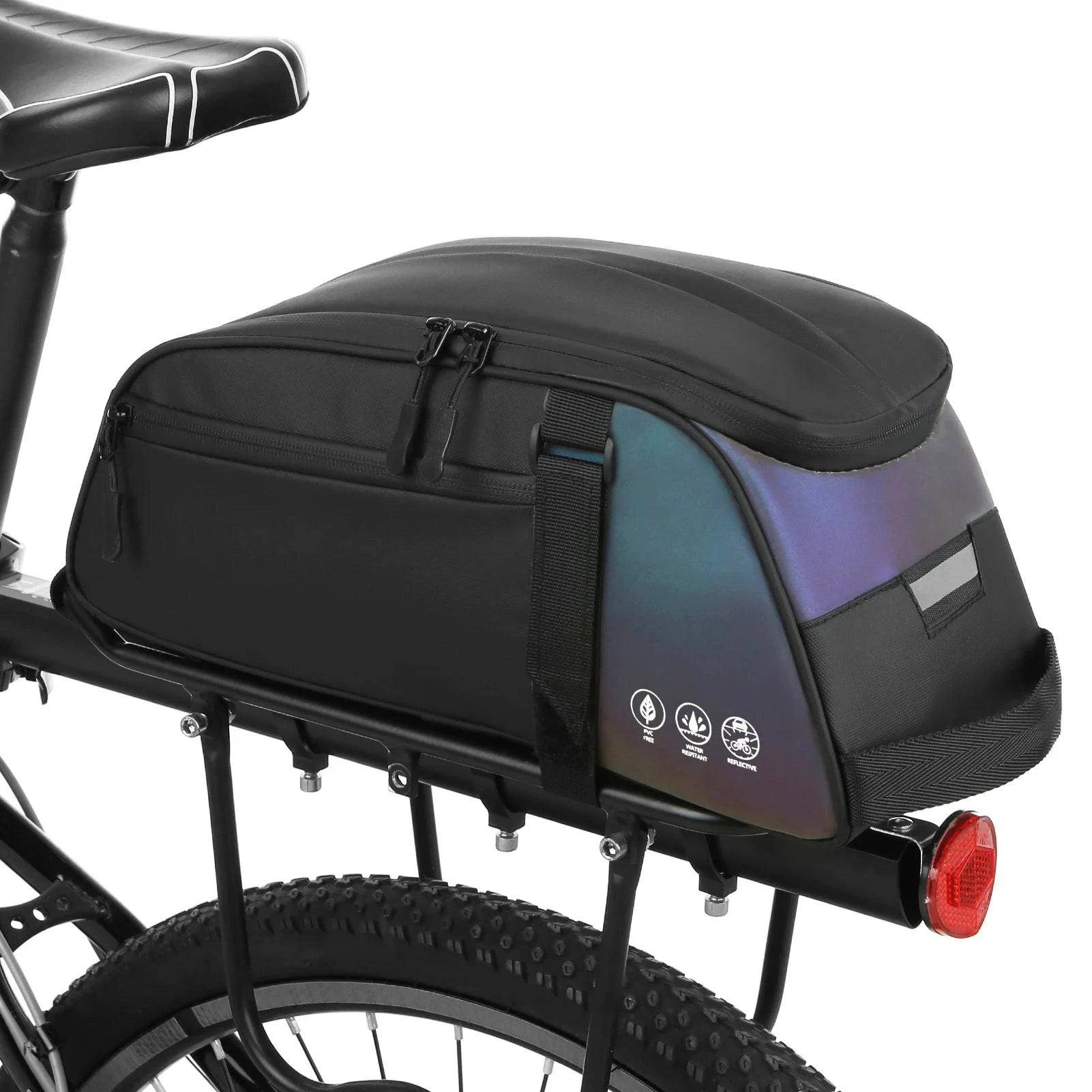 Classic style Waterproof Bike Rear Rack Bag Bicycle Carrier Cycling Rear Rack Should Bag PU Large Capacity MTB Mountain Bicycle bag Classic style Waterproof Bike Rear Rack Bag Bicycle Carrier Cycling Rear Rack Should Bag PU Large Capacity MTB Mountain Bicycle bag