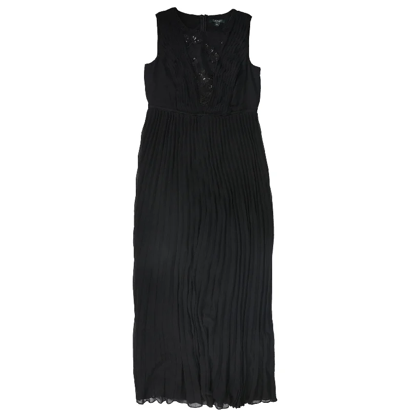 Trendy And Casual Ralph Lauren Womens Lalita Gown Dress, Black, 6