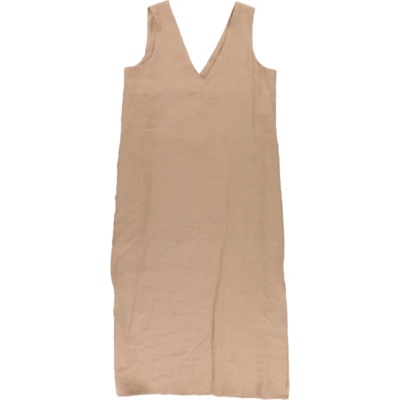 Elegant And Simple J.O.A. Womens Pullover Slip Dress, Beige, Small