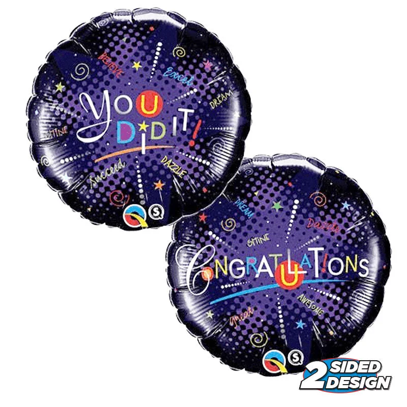 Sports Cool 18 inch CONGRATULATIONS DAZZLE-DID IT