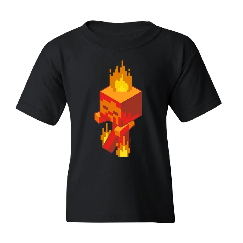 Must-have For Fashion Minecraft Fire Zombie Kids Short Sleeve T-Shirt