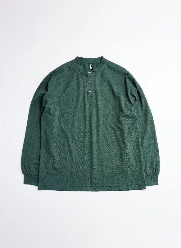 220G Cotton Single Jersey Henley Neck Long sleeve Top