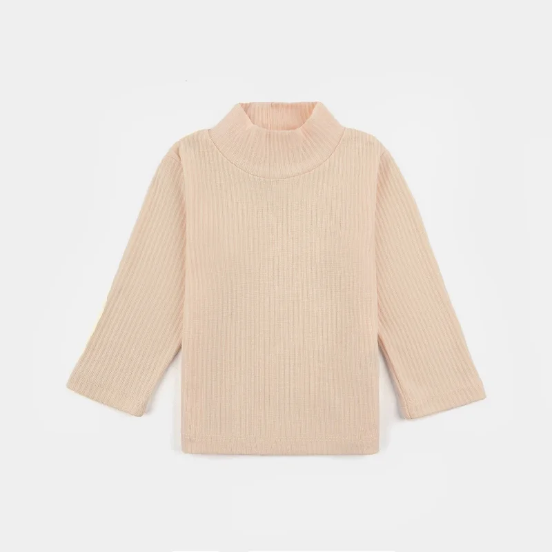 Street Fashion Infant Unisex Turtle Neck T-Shirt-BEIGE