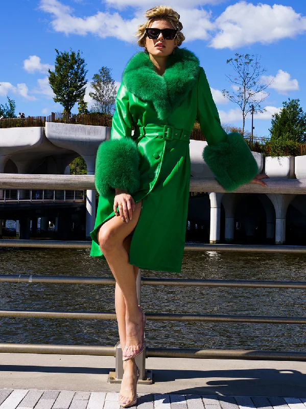 Dessert Matching MANHATTAN Fur Foxy Leather Coat