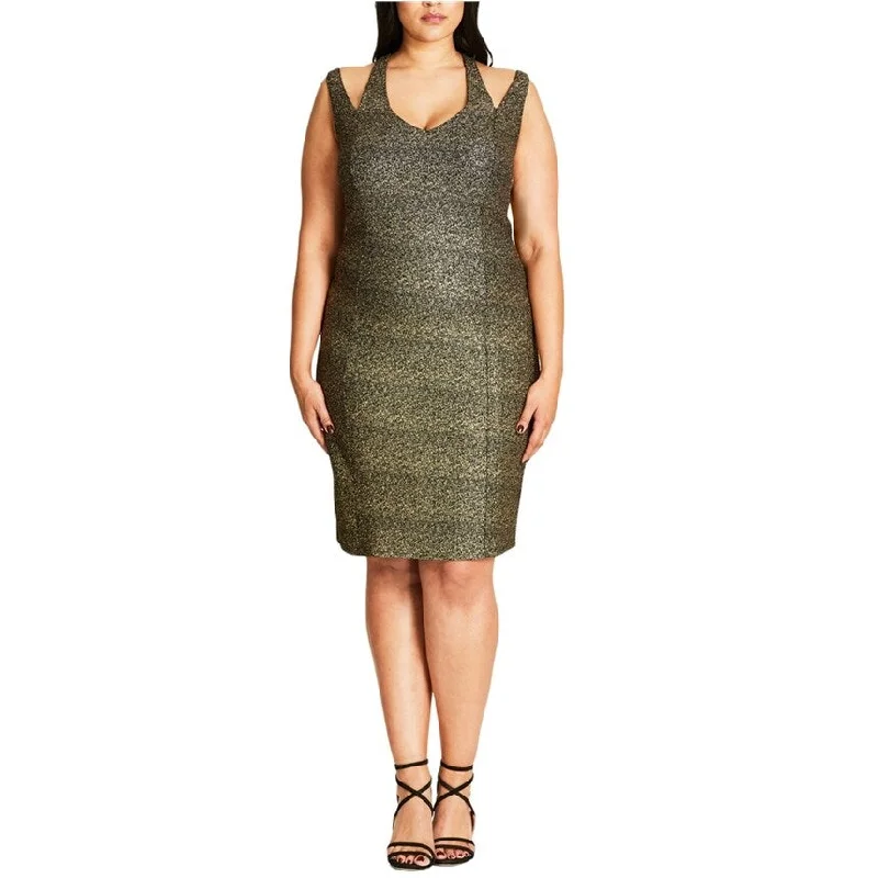 Lounge Wear City Chic Womens Glitter Bodycon Dress