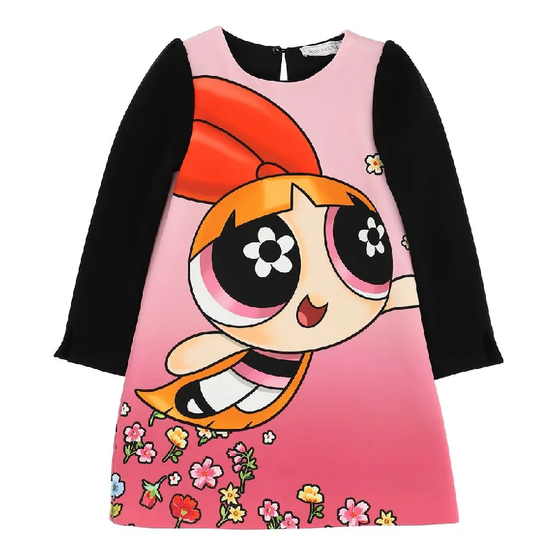 Classic Color Powerpuff Girl Pink & Black Dress