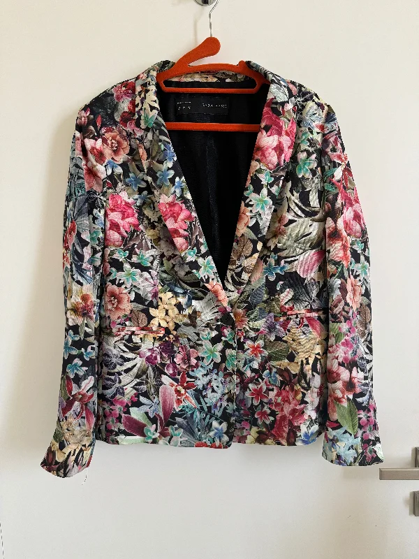 Zara ladies floral patterned jacket, size XL