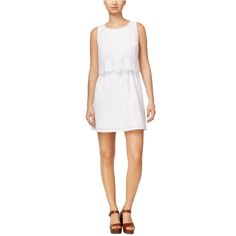 Cozy Dress maison Jules Womens Embroidered Shift Dress, White, X-Large