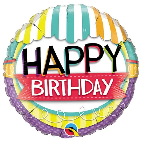 Casual Comfort 18 inch BIRTHDAY STRIPED AWNING