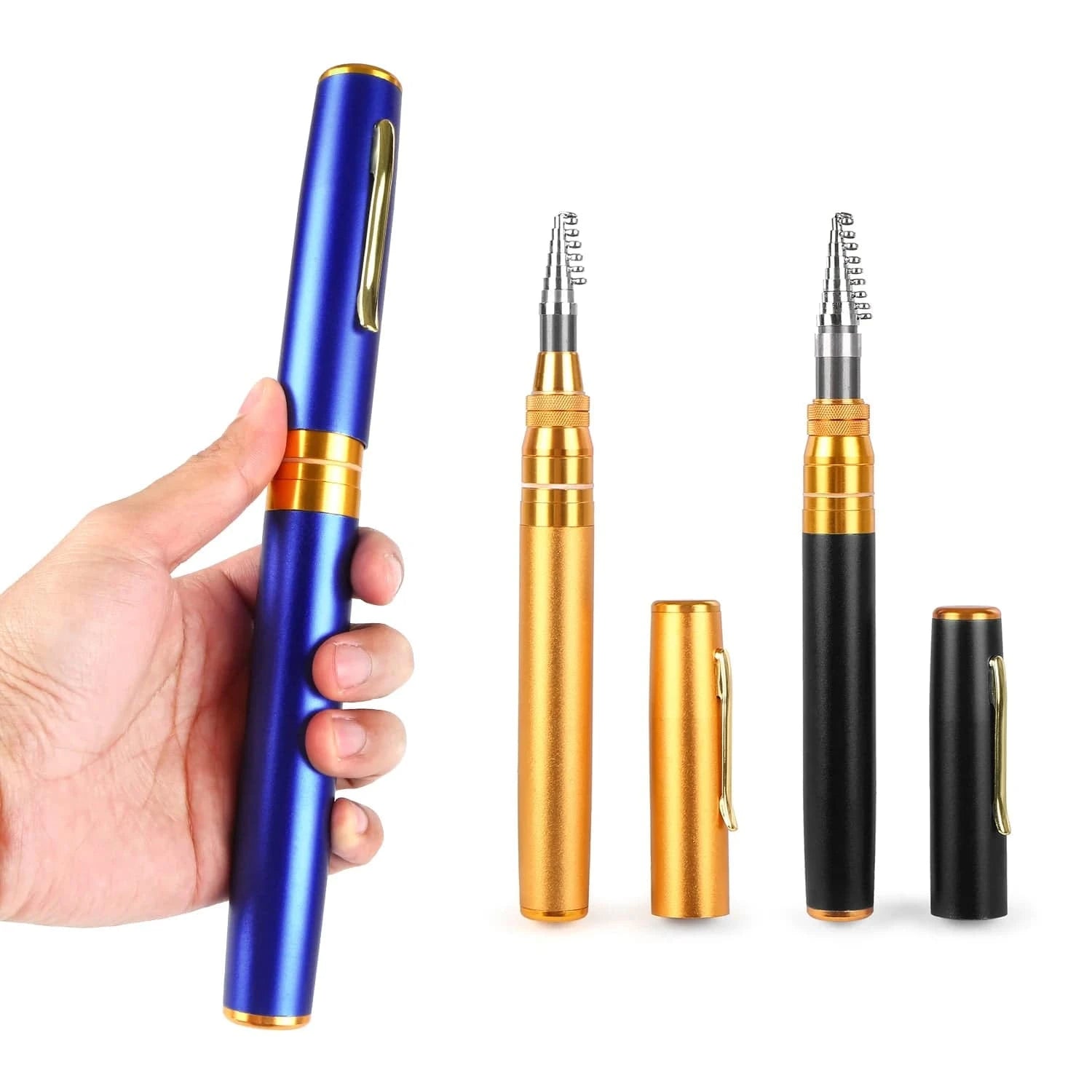 Sports Series Mini Telescopic Fishing Rod 1.8m/2.1m Pocket Pen Fishing Rod Guide Rings Design Mini Fishing Pole Fishing Tool Accessories