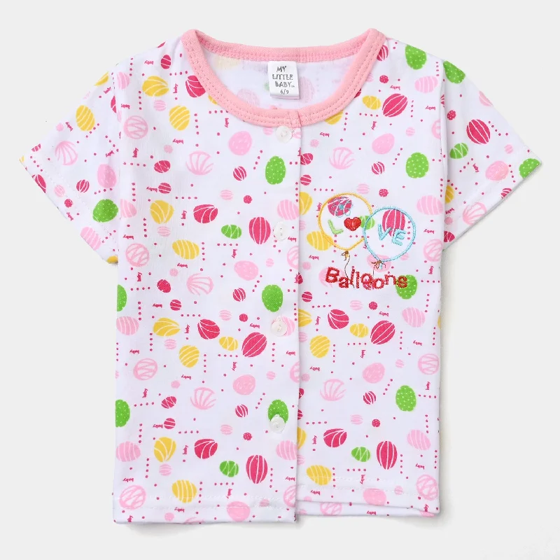 Slightly Flared Design Baby Unisex Cotton Shirt