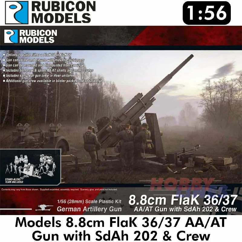Weekend Wear Rubicon Models 1/56 8.8cm Flak 36/37