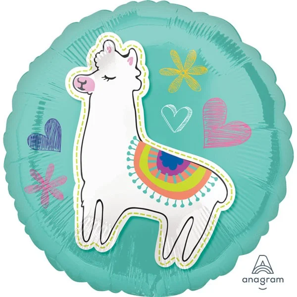 Round neck design 18 inch SELFIE CELEBRATION LLAMA