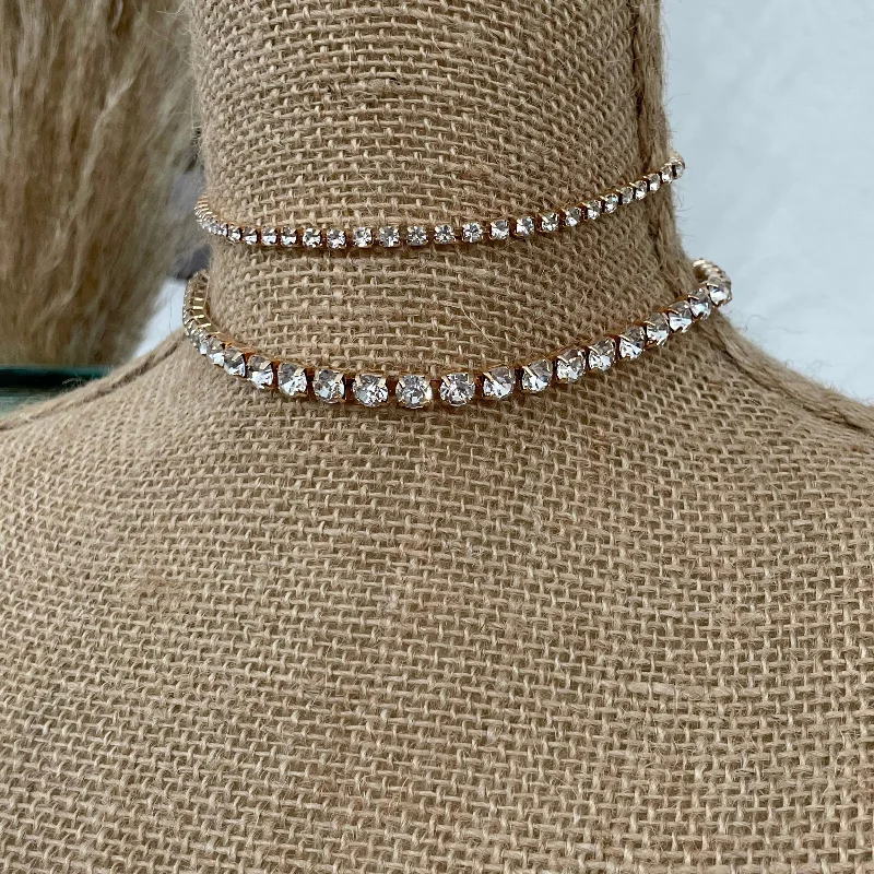 High-end Wear Gold Choker 2 Piece Set