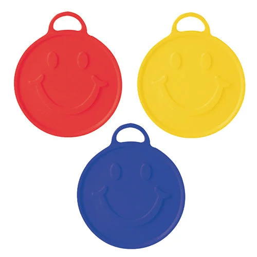 Street Personality Style 80 GRAM SMILE FACE BALLOON WEIGHTS - PRIMARY COLORS (10PK)