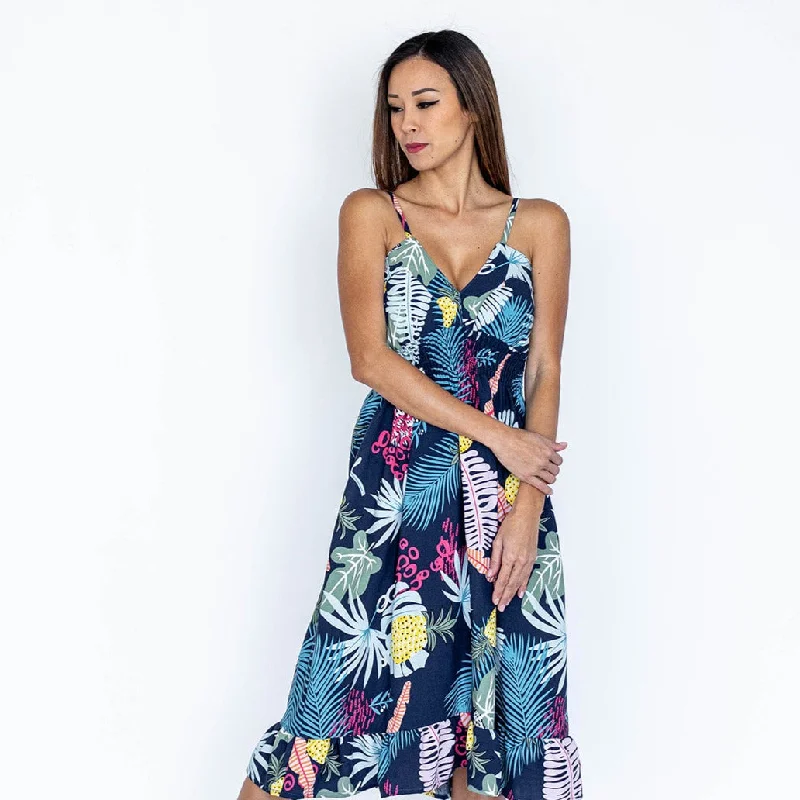 Sports And Leisure Pineapple V-Neck Dress, Made in Hawaii