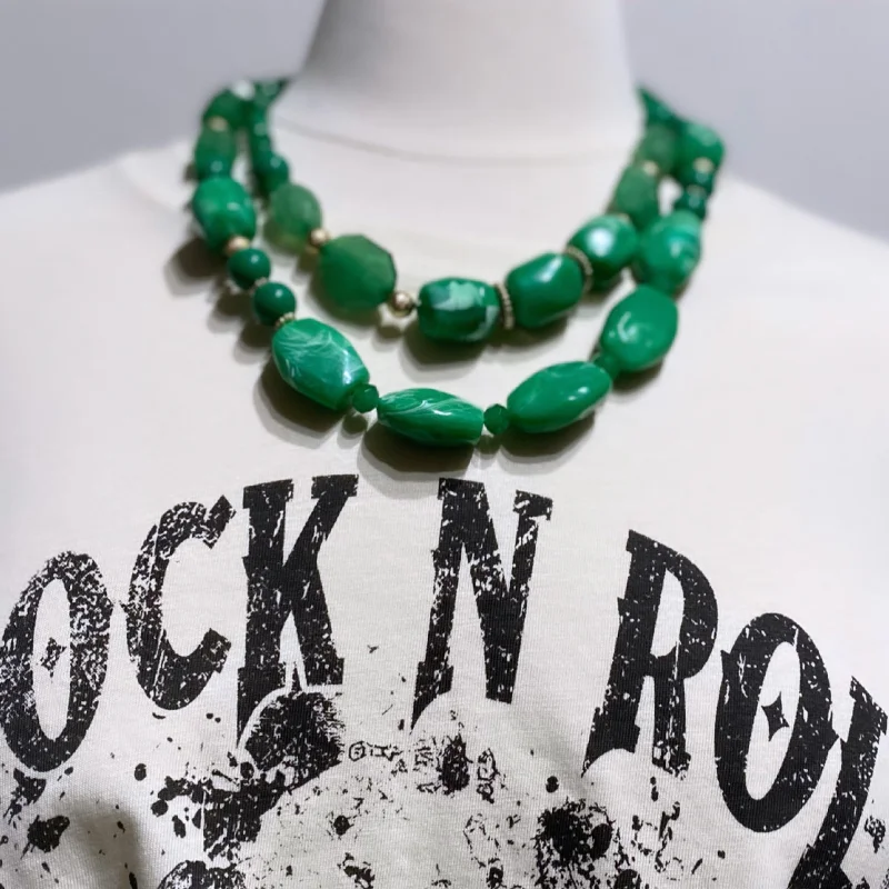 Free Design Emerald Necklace and Earing Set