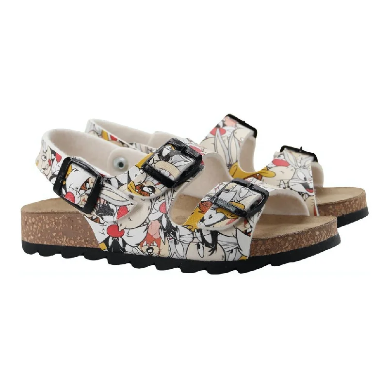 Classic White Looney Tunes Sandals
