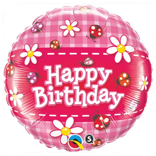 Classic Series 18 inch BIRTHDAY LADYBUGS & DAISIES