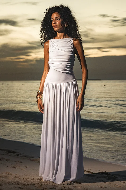 Casual And Casual NALLA MAXI DRESS - WHITE