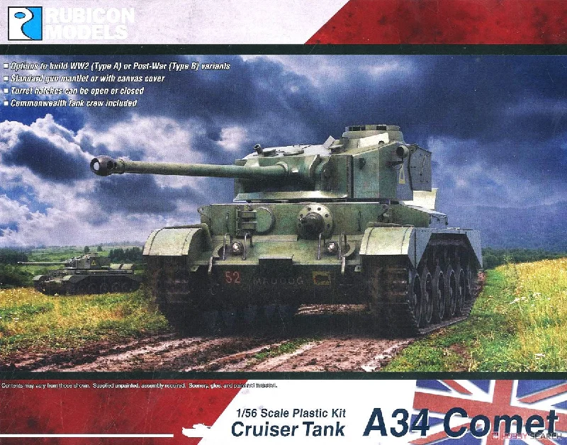 Personalized Series Rubicon Models 1/56 A34 Comet Cruiser Tank