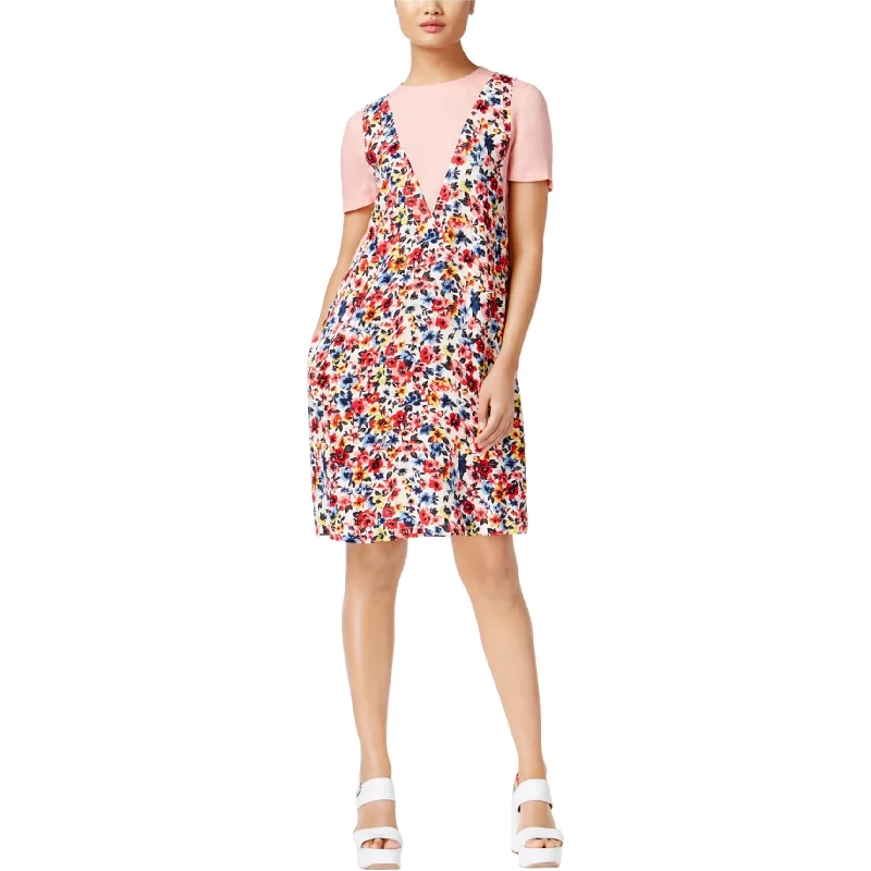 Versatile Itinerary Love Moschino Womens Floral Shift Dress, Pink, 4