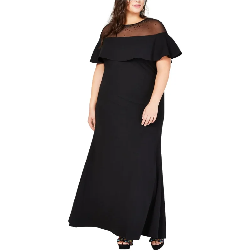 High Street Fashion Calvin Klein Womens Embellished Gown Dress, Black, 20W