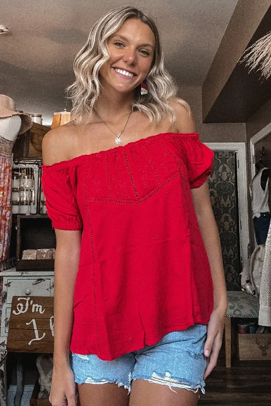 Backroads chili pepper blouse