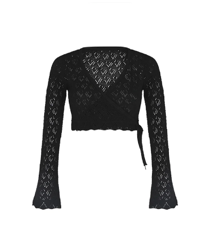 Soft Layers Kaia Black Knitted Top