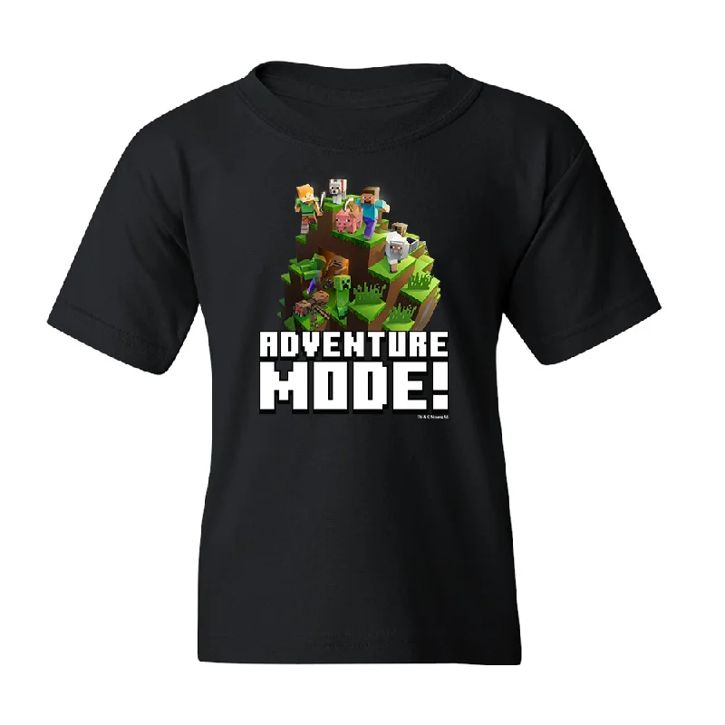 Printed Patterns Minecraft Adventure Mode! Kids Short Sleeve T-Shirt
