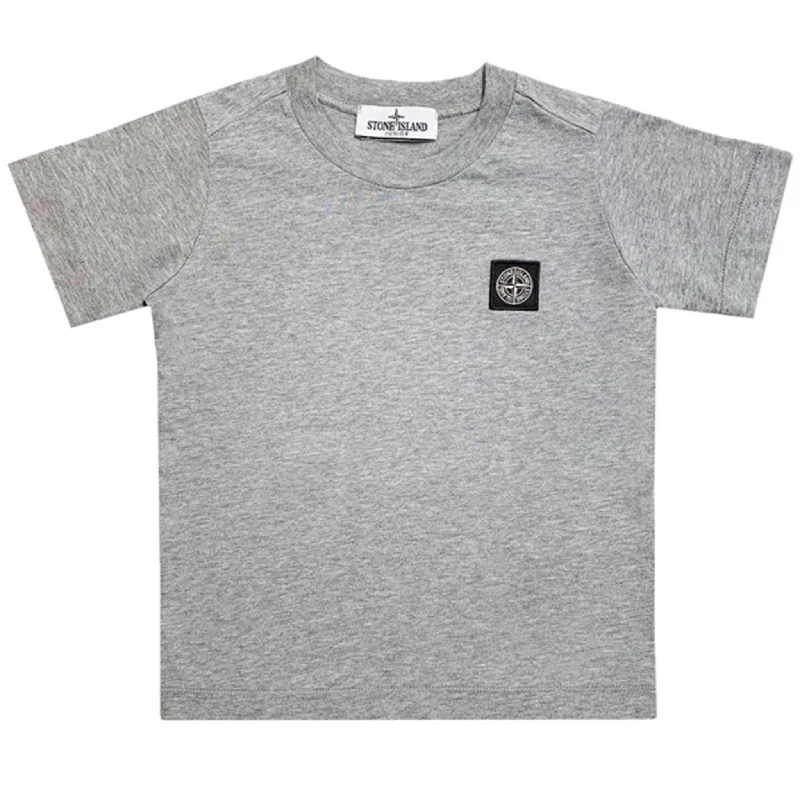 Celebrity Style Stone Island Junior T-shirt Grey Melange
