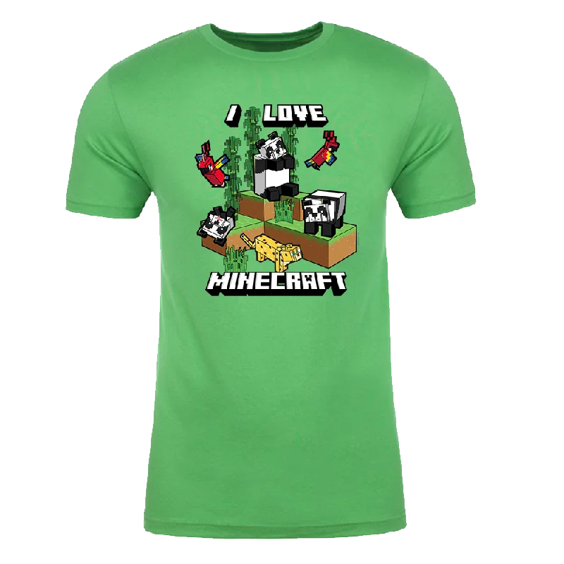 Simple Style Minecraft Panda Adult Short Sleeve T-Shirt
