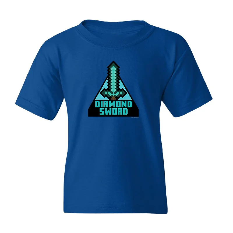 Energy Plan Minecraft Diamond Sword Kids Short Sleeve T-Shirt
