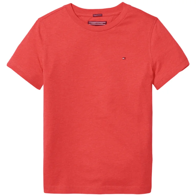 Comfortable And Versatile Tommy Hilfiger Boy Basic CN Tee SS Apple Red Heather