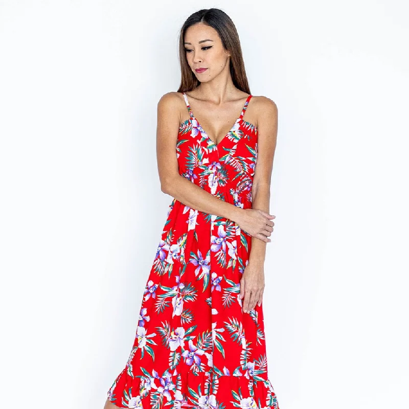 Girl Style New Orchid V-Neck Dress, Made in Hawaii