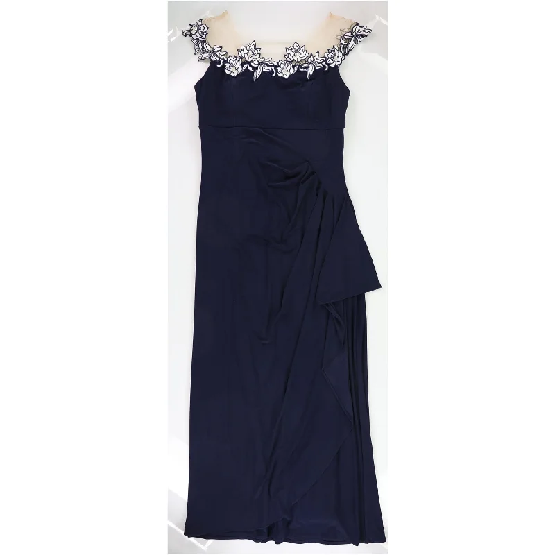 Classic Retro Msk Womens Illusion Gown Dress